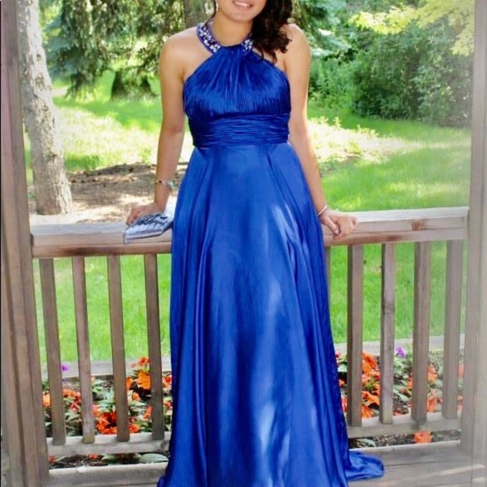 Prom dress size 8 royal blue